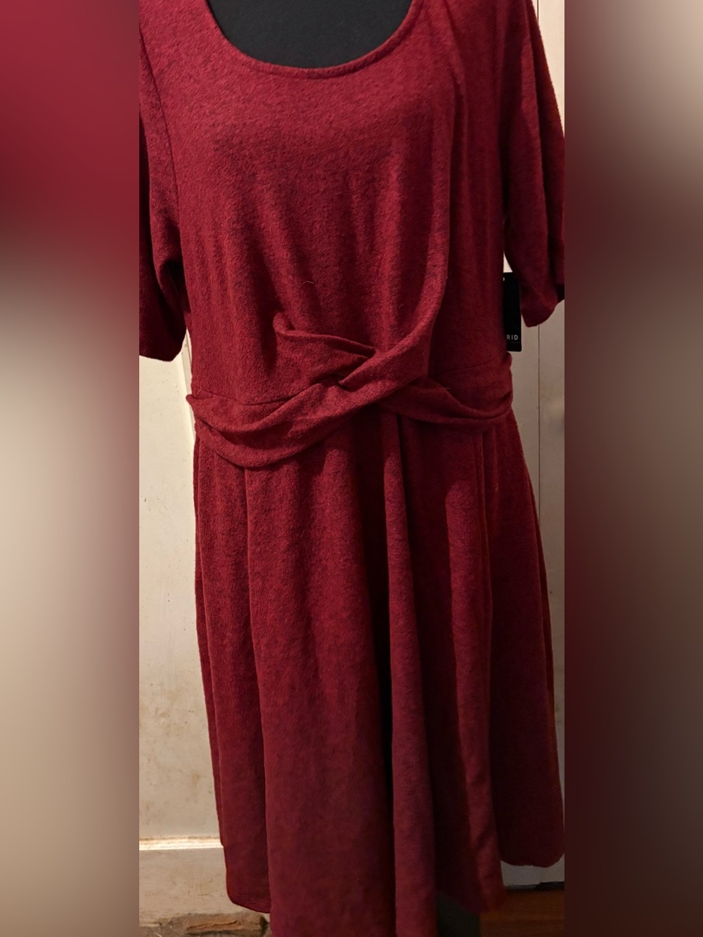 Torrid Size 2 Burgundy Twist-Front Knit Dress NWT
